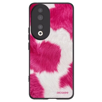 Picasee Honor 90 5G Hülle - Schwarzes Silikon - Pink Moo