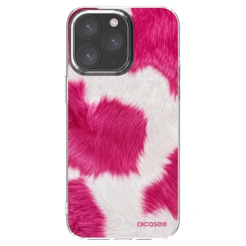 Picasee Apple iPhone 15 Pro Max Hülle - Transparentes Silikon - Pink Moo