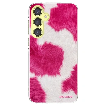 Picasee Samsung Galaxy A35 5G A356B Hülle - Transparentes Silikon - Pink Moo