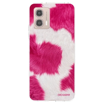 Picasee Motorola Moto G53 5G Hülle - Transparentes Silikon - Pink Moo