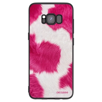 Picasee Samsung Galaxy S8 G950F Hülle - Schwarzes Silikon - Pink Moo
