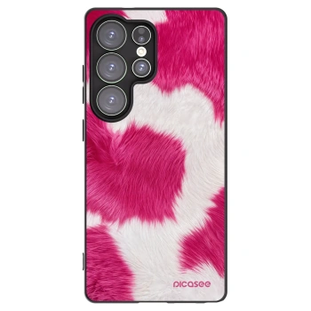 Picasee Samsung Galaxy S25 Ultra 5G Hülle - Schwarzes Silikon - Pink Moo