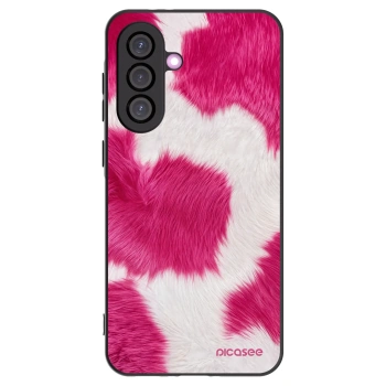 Picasee Samsung Galaxy A56 5G A566B Hülle - Schwarzes Silikon - Pink Moo
