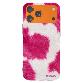 Picasee Apple iPhone 17 Pro Max Hülle - Transparentes Silikon - Pink Moo