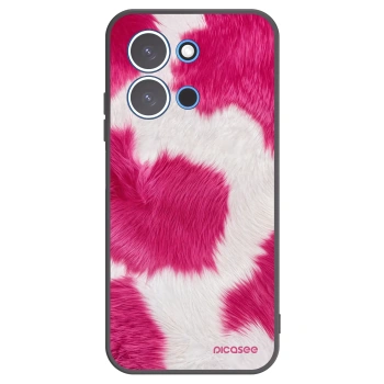 Picasee Xiaomi Redmi 15C 4G Hülle - Schwarzes Silikon - Pink Moo