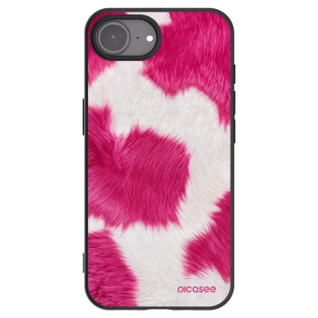 Picasee Apple iPhone 17e Hülle - Schwarzes Silikon - Pink Moo