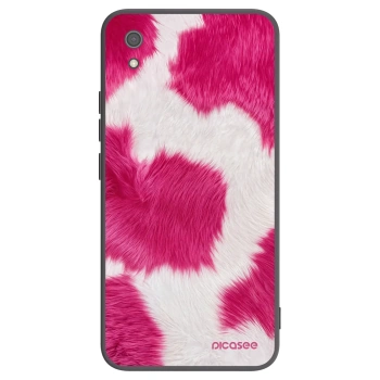 Picasee Xiaomi Redmi 7A Hülle - Schwarzes Silikon - Pink Moo