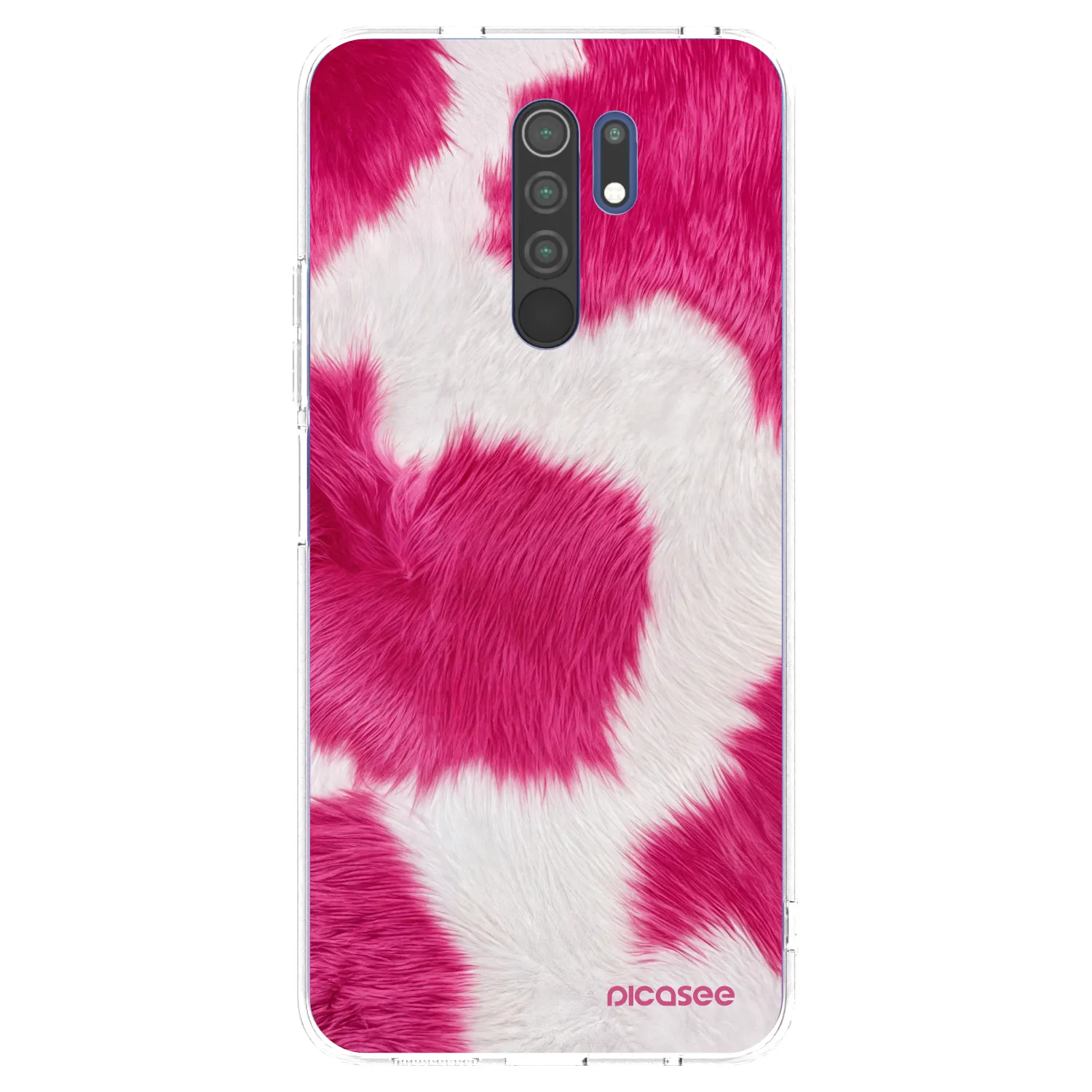 Picasee Xiaomi Redmi 9 Hülle - Transparentes Silikon - Pink Moo