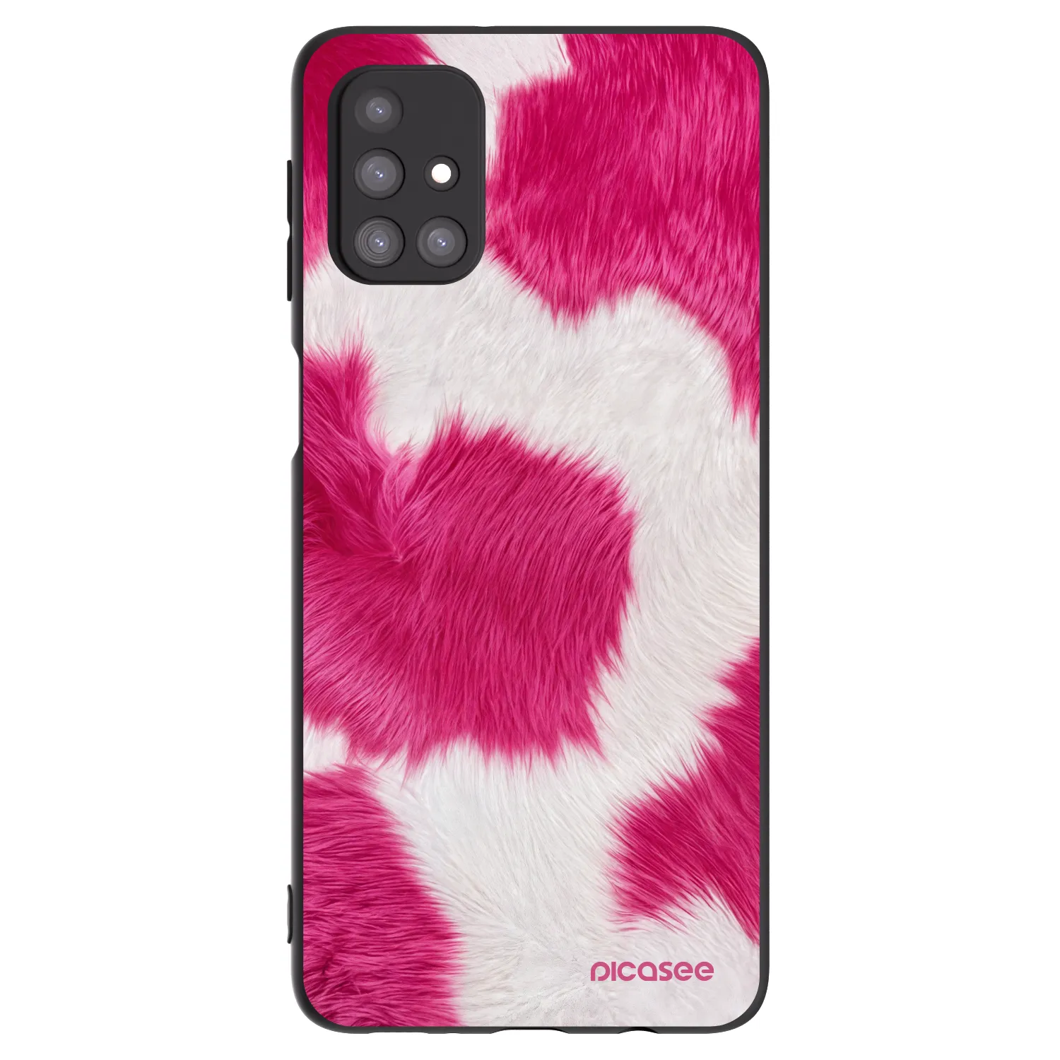 Picasee Samsung Galaxy M31s Hülle - Schwarzes Silikon - Pink Moo