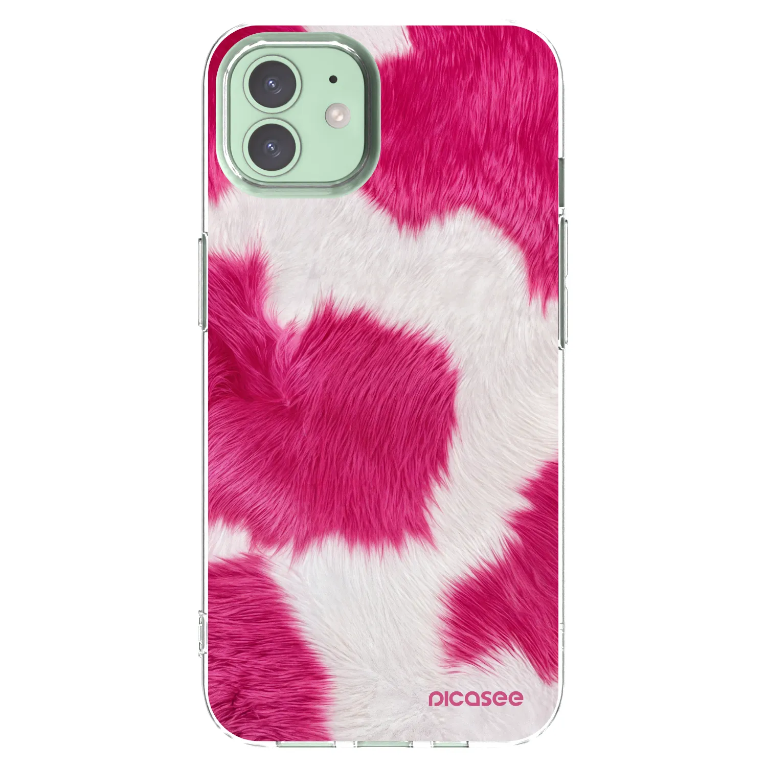 Picasee Apple iPhone 12 Pro Hülle - Transparentes Silikon - Pink Moo
