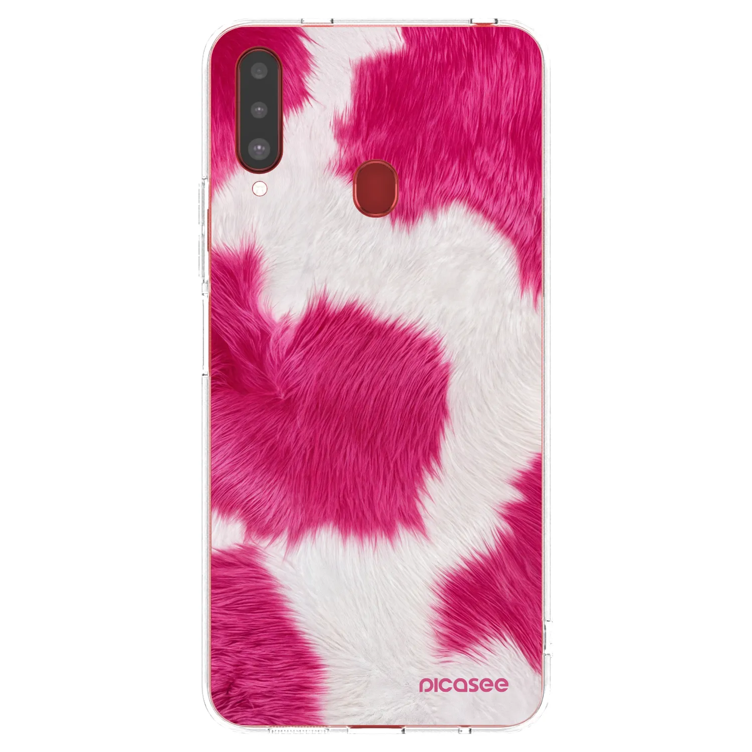 Picasee Samsung Galaxy A20s Hülle - Transparentes Silikon - Pink Moo
