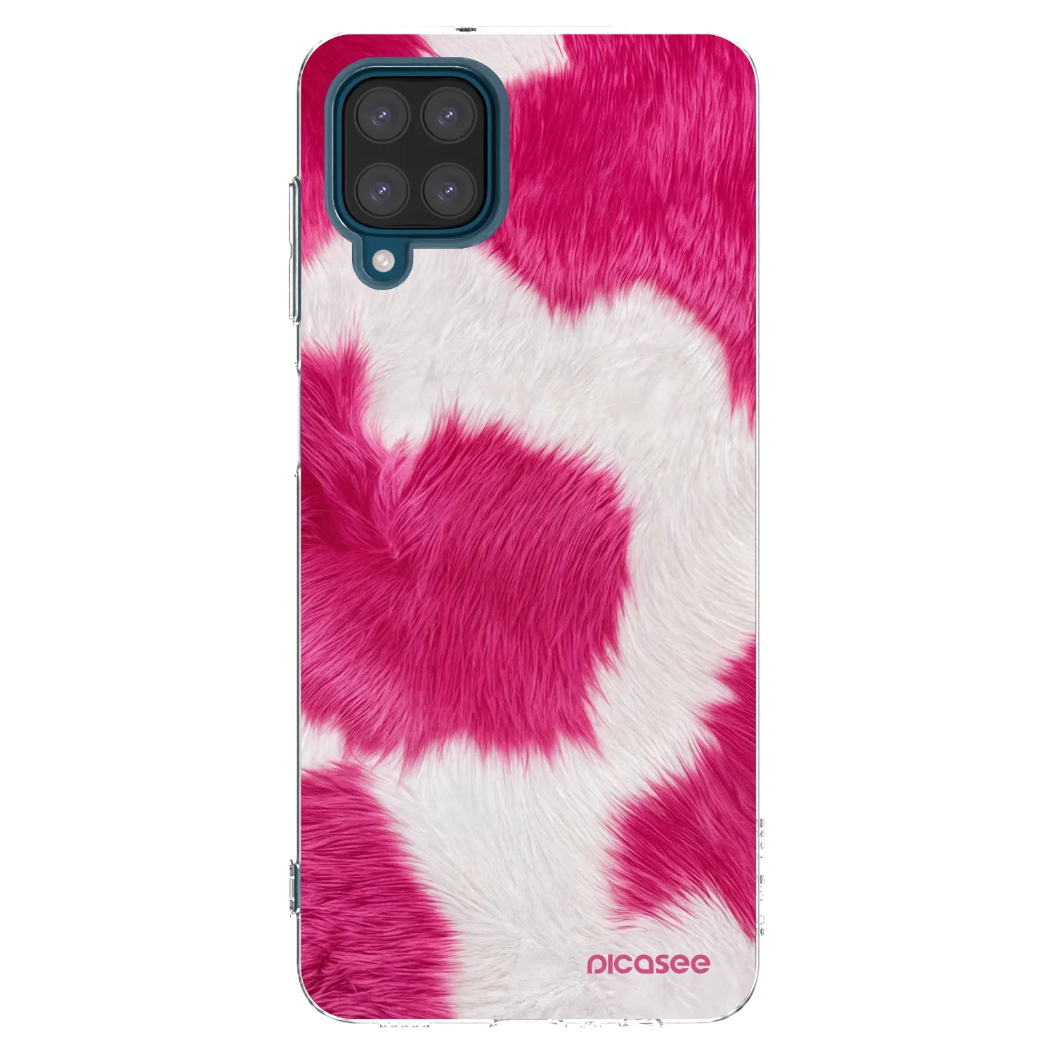 Picasee Samsung Galaxy A12 A125F Hülle - Transparentes Silikon - Pink Moo