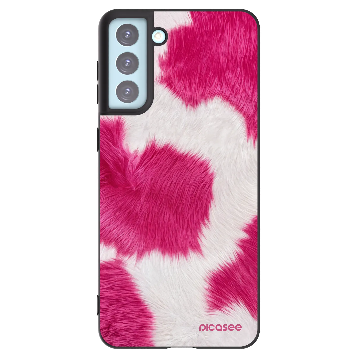 Picasee Samsung Galaxy S21+ 5G G996F Hülle - Schwarzes Silikon - Pink Moo