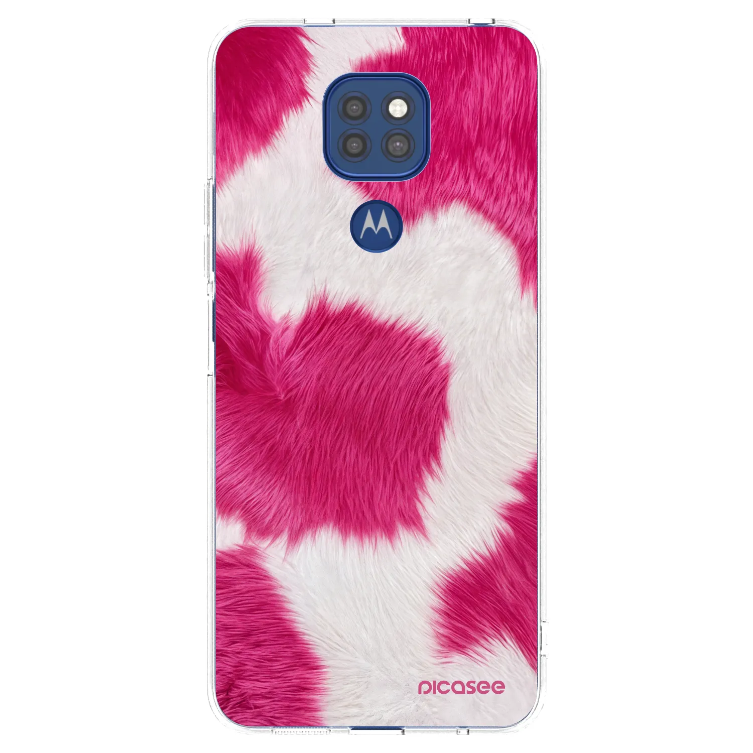Picasee Motorola Moto G9 Play Hülle - Transparentes Silikon - Pink Moo