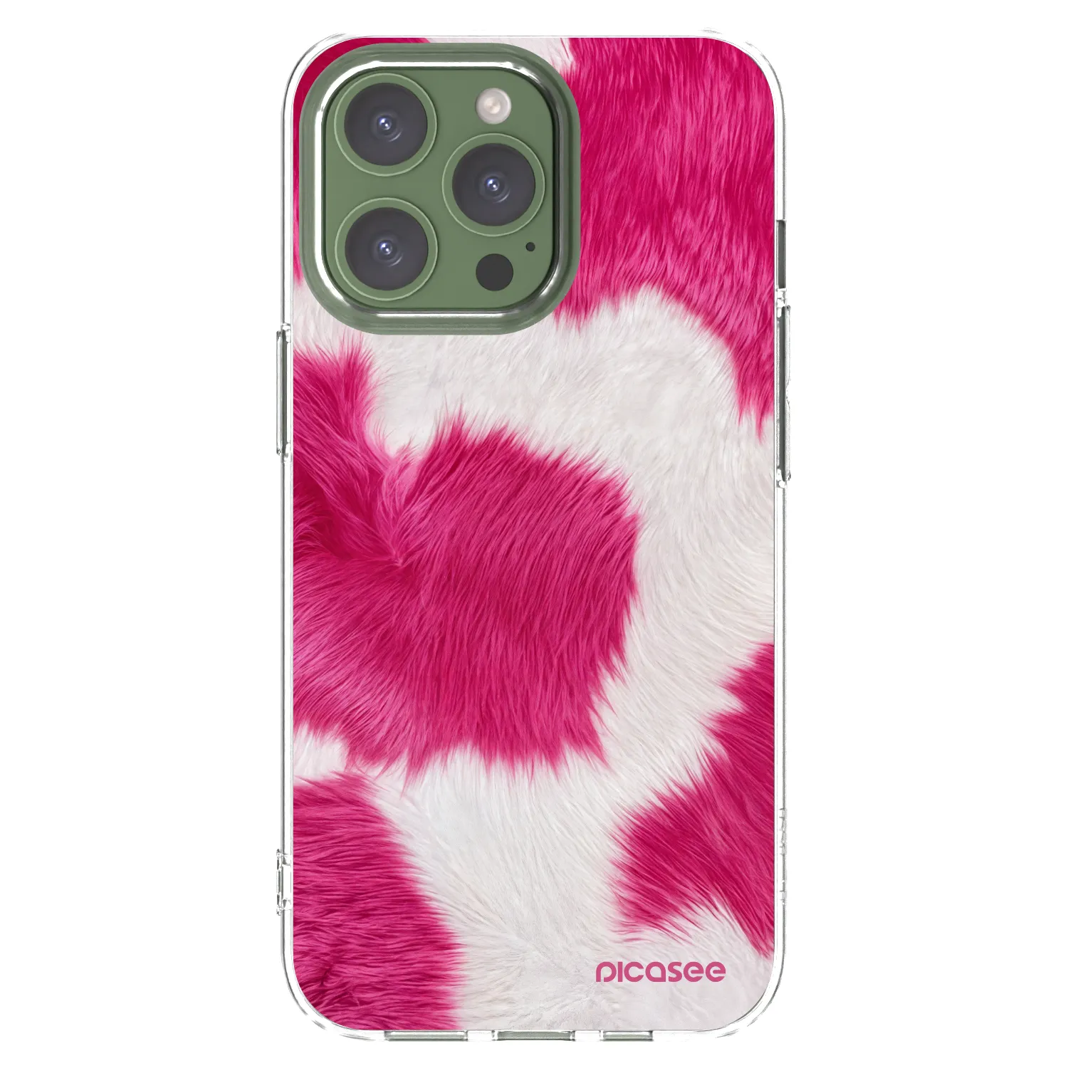 Picasee Apple iPhone 13 Pro Hülle - Transparentes Silikon - Pink Moo