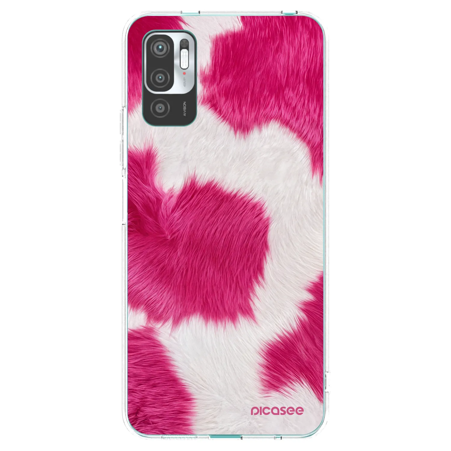 Picasee Xiaomi Redmi Note 10 5G Hülle - Transparentes Silikon - Pink Moo