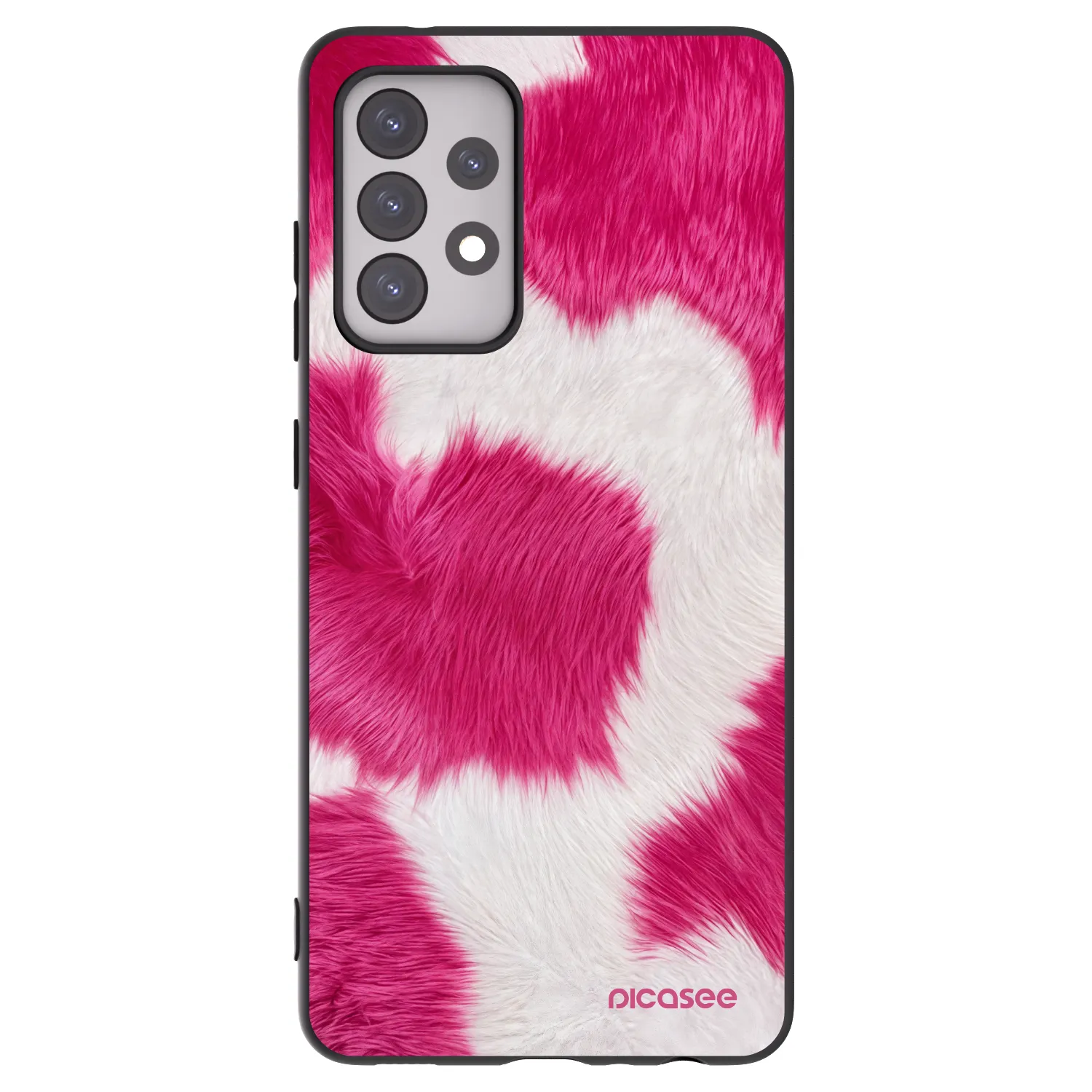 Picasee Samsung Galaxy A52s 5G A528B Hülle - Schwarzes Silikon - Pink Moo