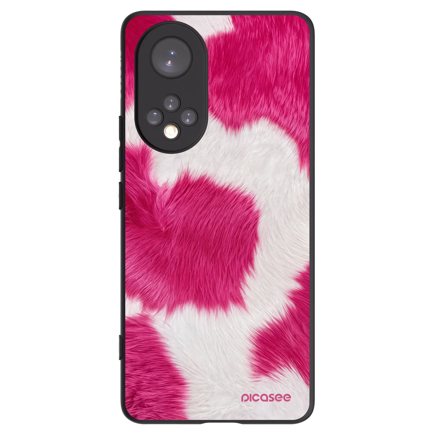 Picasee Honor 50 5G Hülle - Schwarzes Silikon - Pink Moo
