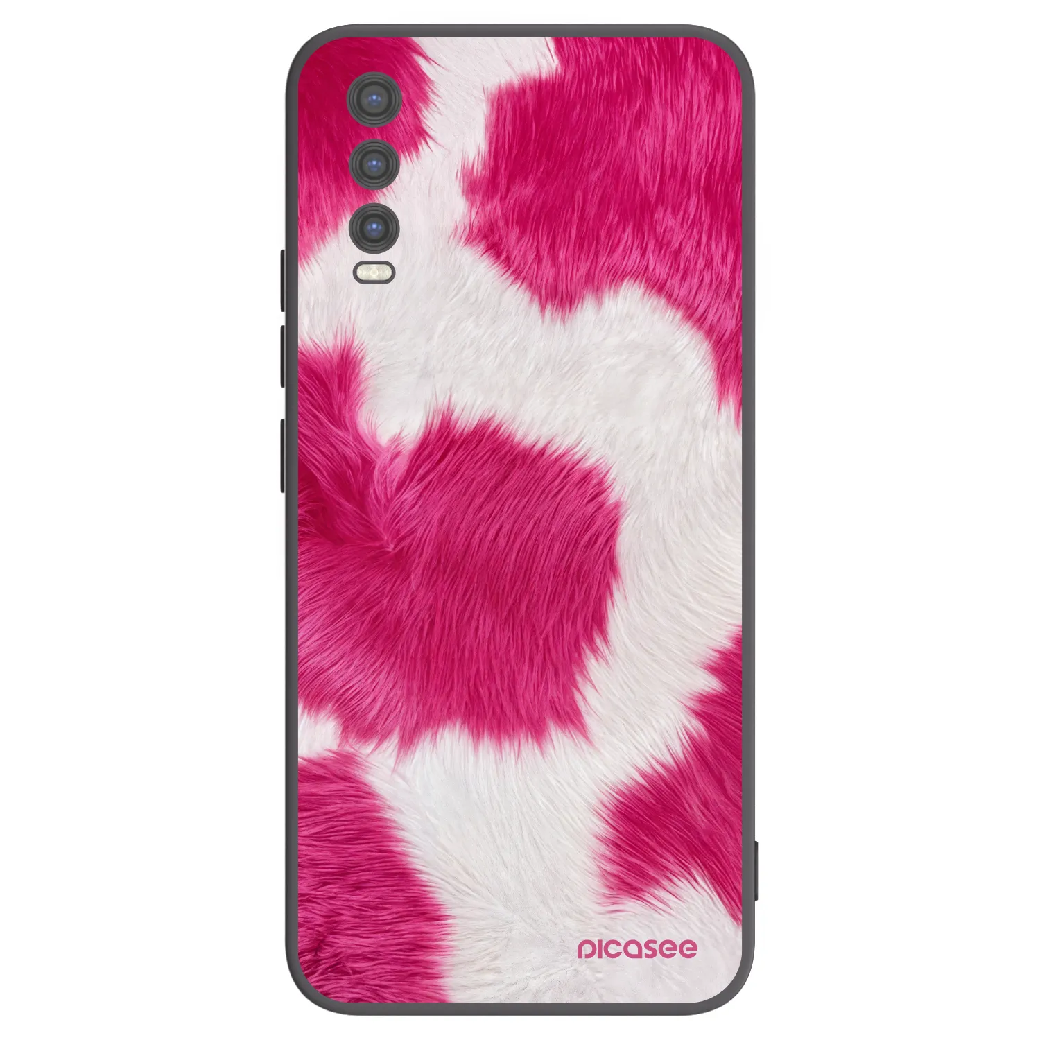 Picasee Vivo Y20s Hülle - Schwarzes Silikon - Pink Moo