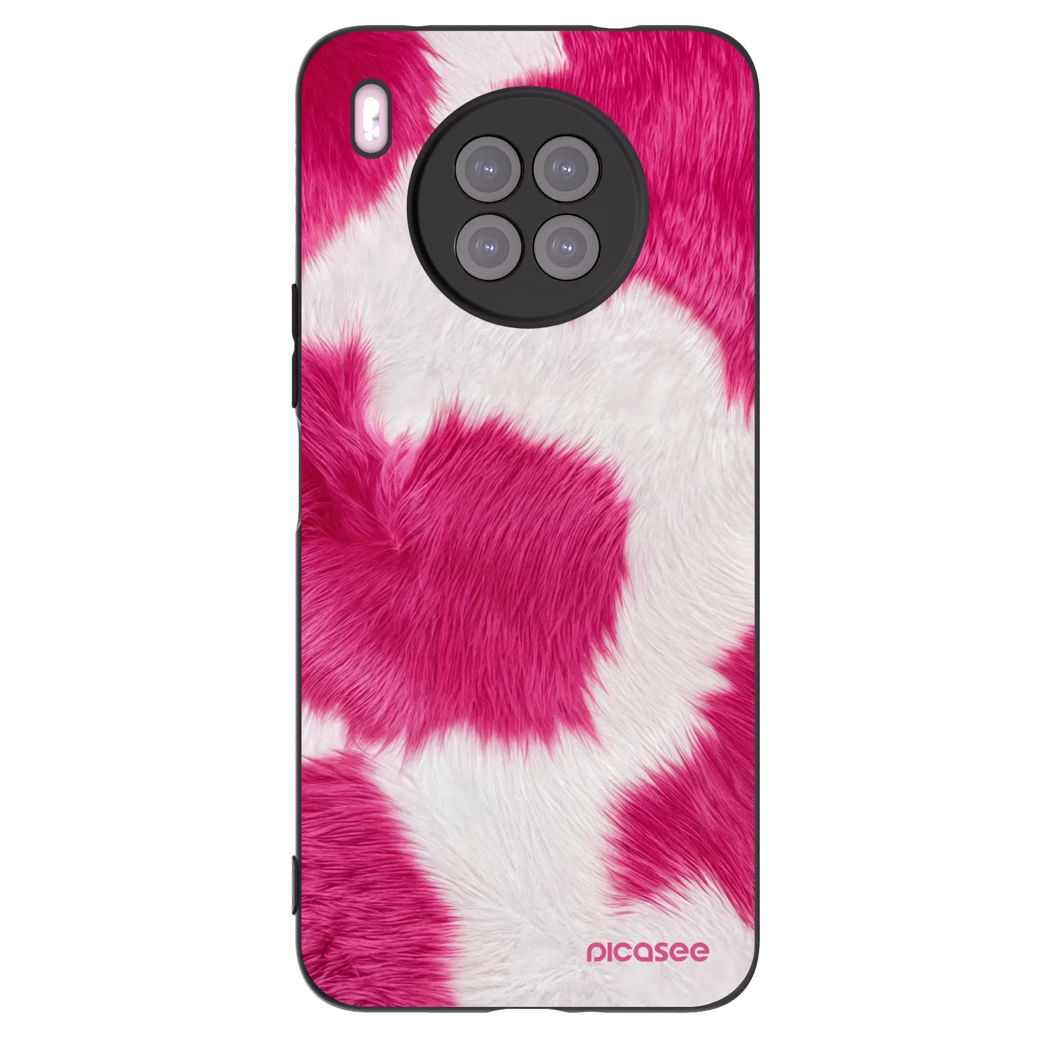 Picasee Huawei Nova 8i Hülle - Schwarzes Silikon - Pink Moo