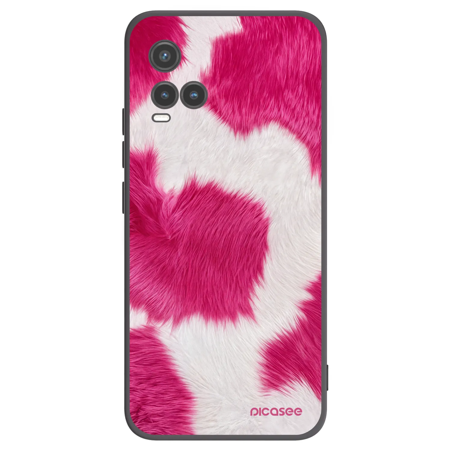 Picasee Vivo Y33s Hülle - Schwarzes Silikon - Pink Moo