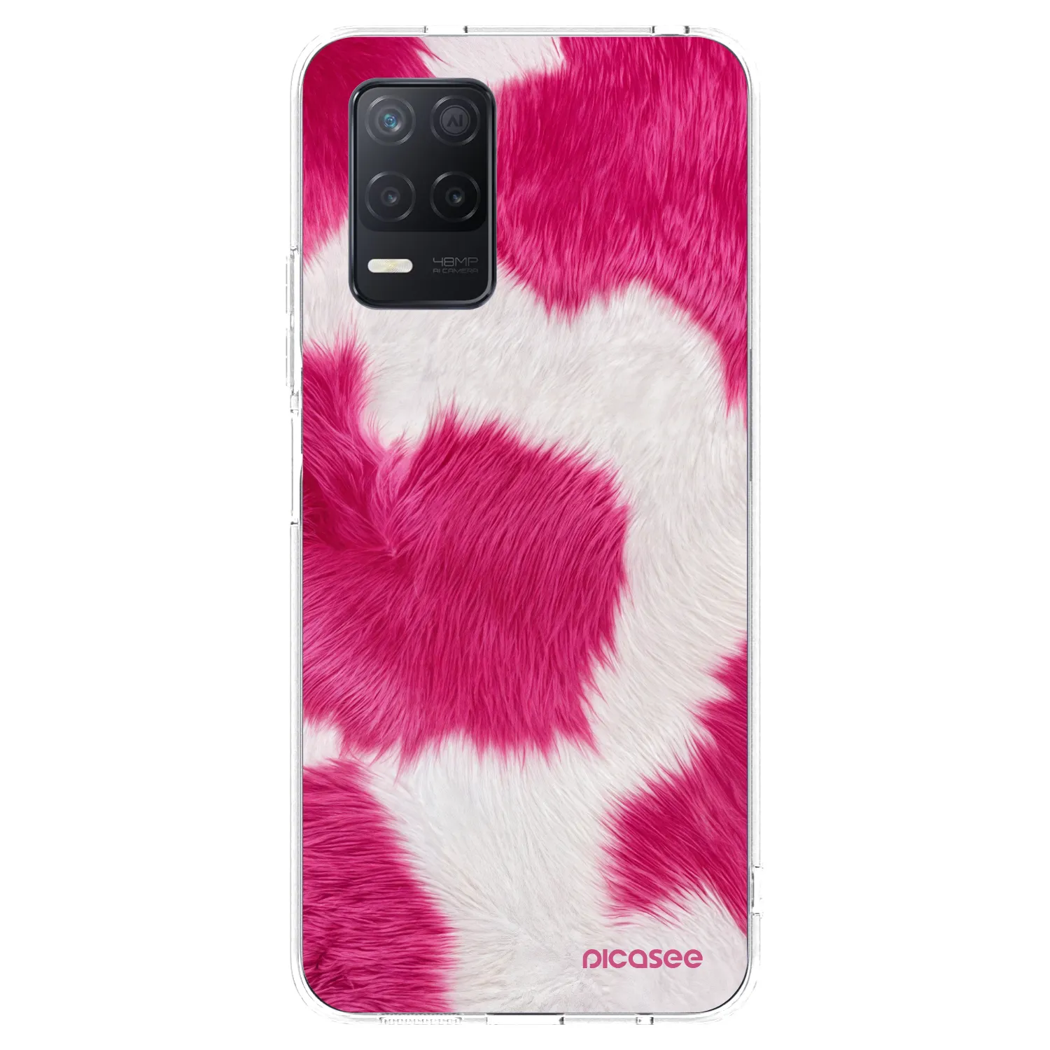 Picasee Realme 8 5G Hülle - Transparentes Silikon - Pink Moo