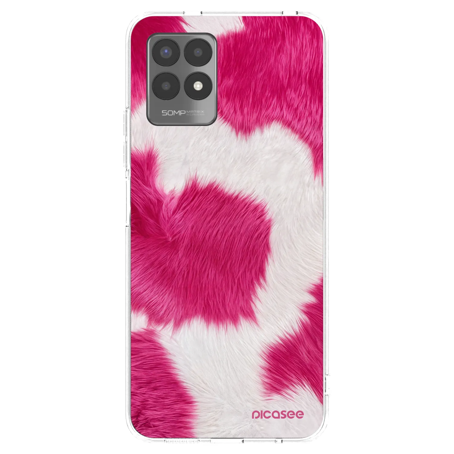 Picasee Realme 8i Hülle - Transparentes Silikon - Pink Moo