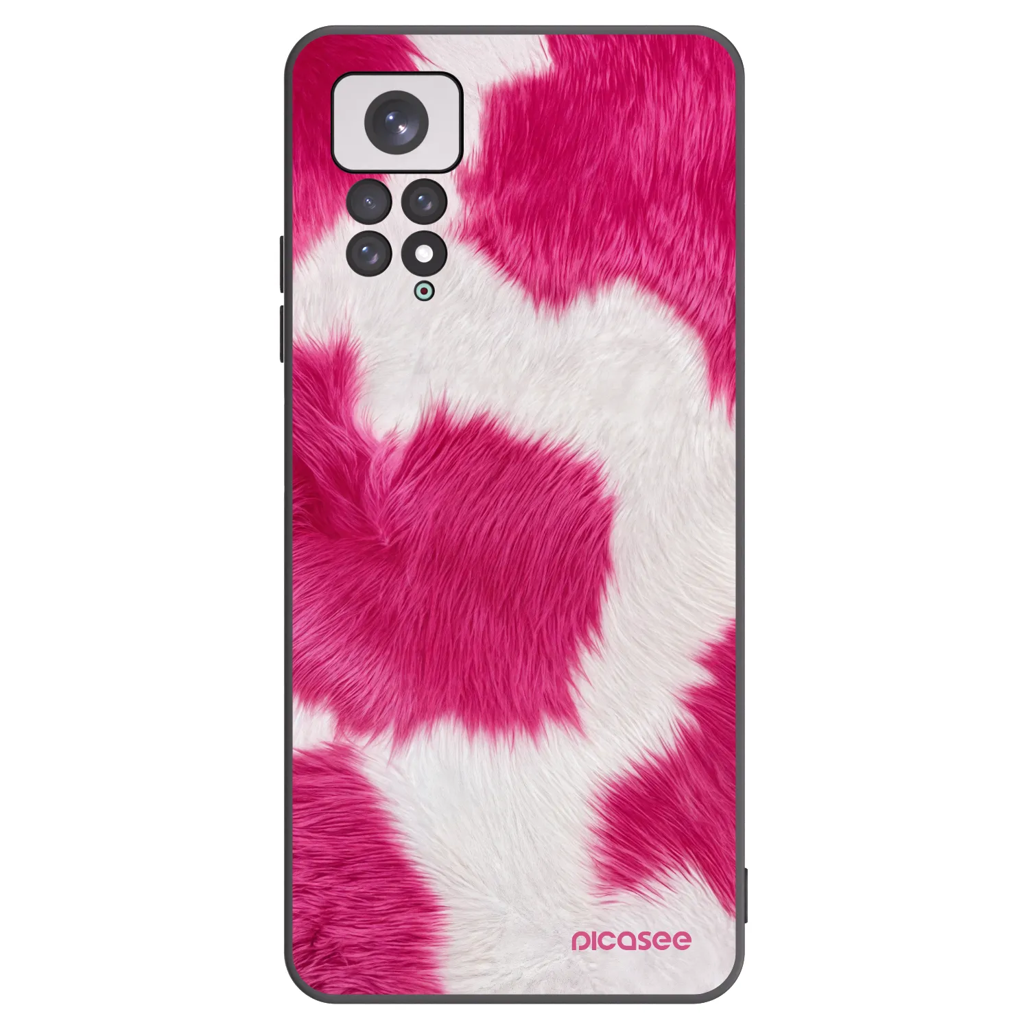 Picasee Xiaomi Redmi Note 11 Hülle - Schwarzes Silikon - Pink Moo