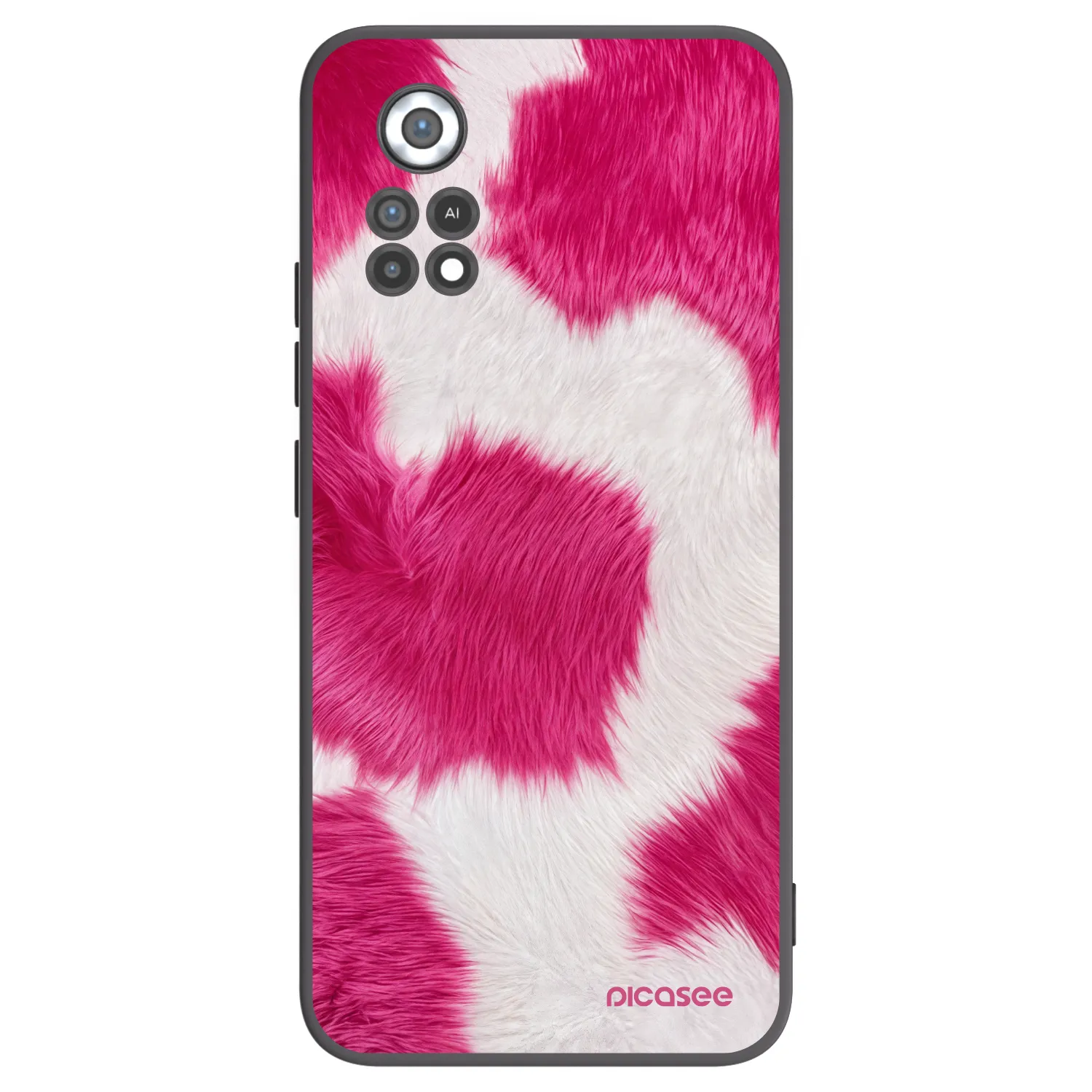 Picasee Xiaomi Poco X4 Pro 5G Hülle - Schwarzes Silikon - Pink Moo