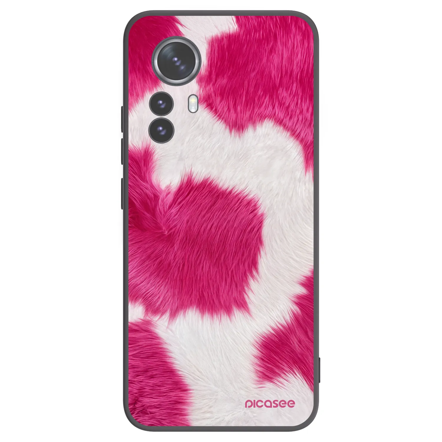 Picasee Xiaomi 12 Pro Hülle - Schwarzes Silikon - Pink Moo