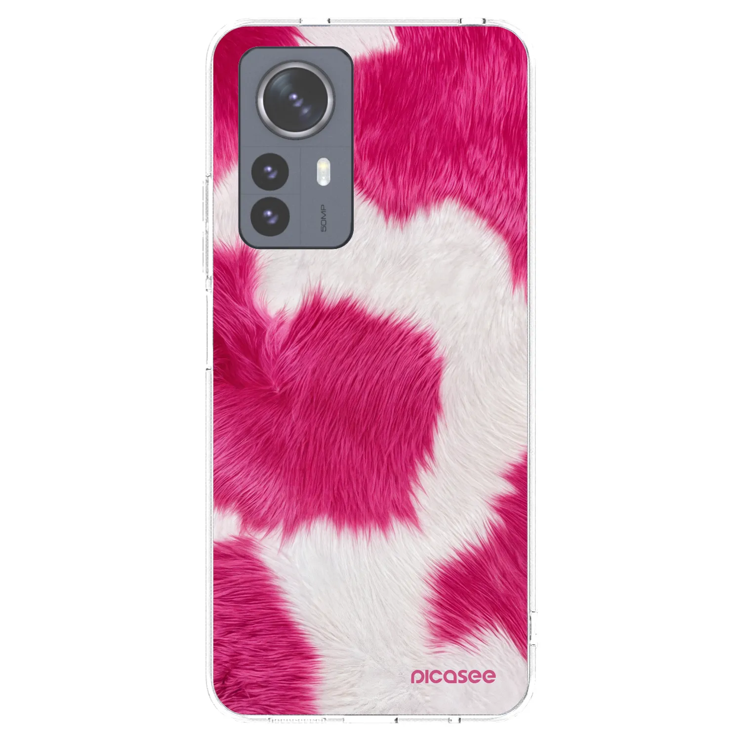Picasee Xiaomi 12 Pro Hülle - Transparentes Silikon - Pink Moo