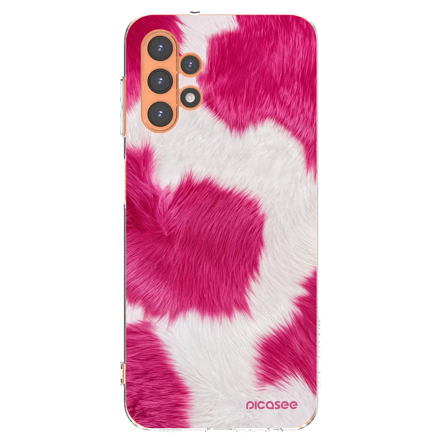 Picasee Samsung Galaxy A13 4G A135 Hülle - Transparentes Silikon - Pink Moo