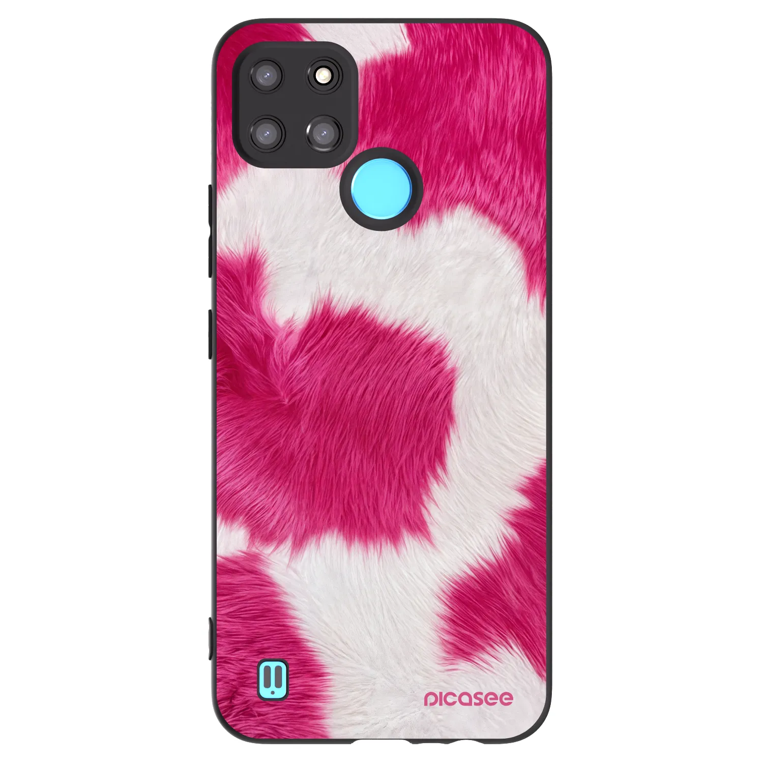 Picasee Realme C21Y Hülle - Schwarzes Silikon - Pink Moo