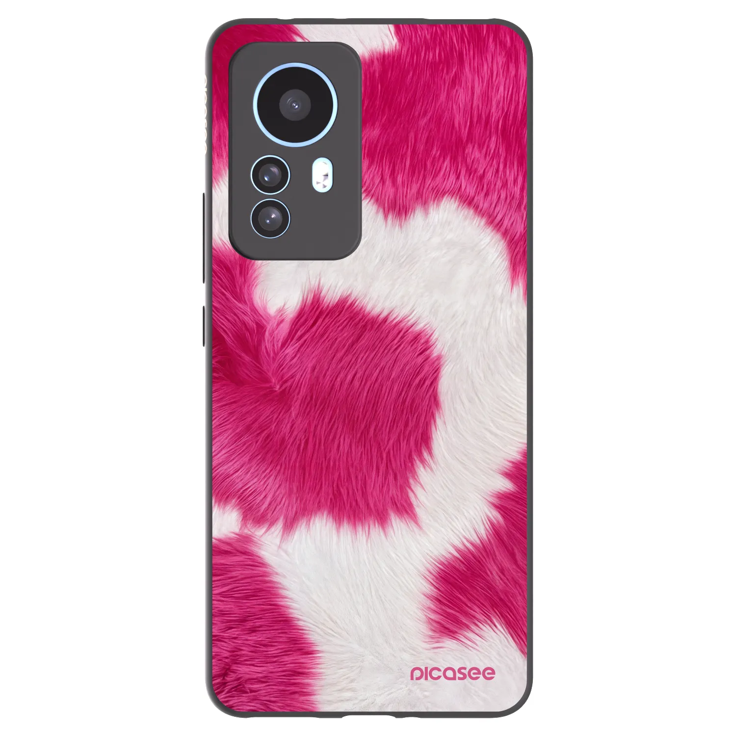 Picasee Xiaomi 12T Hülle - Schwarzes Silikon - Pink Moo