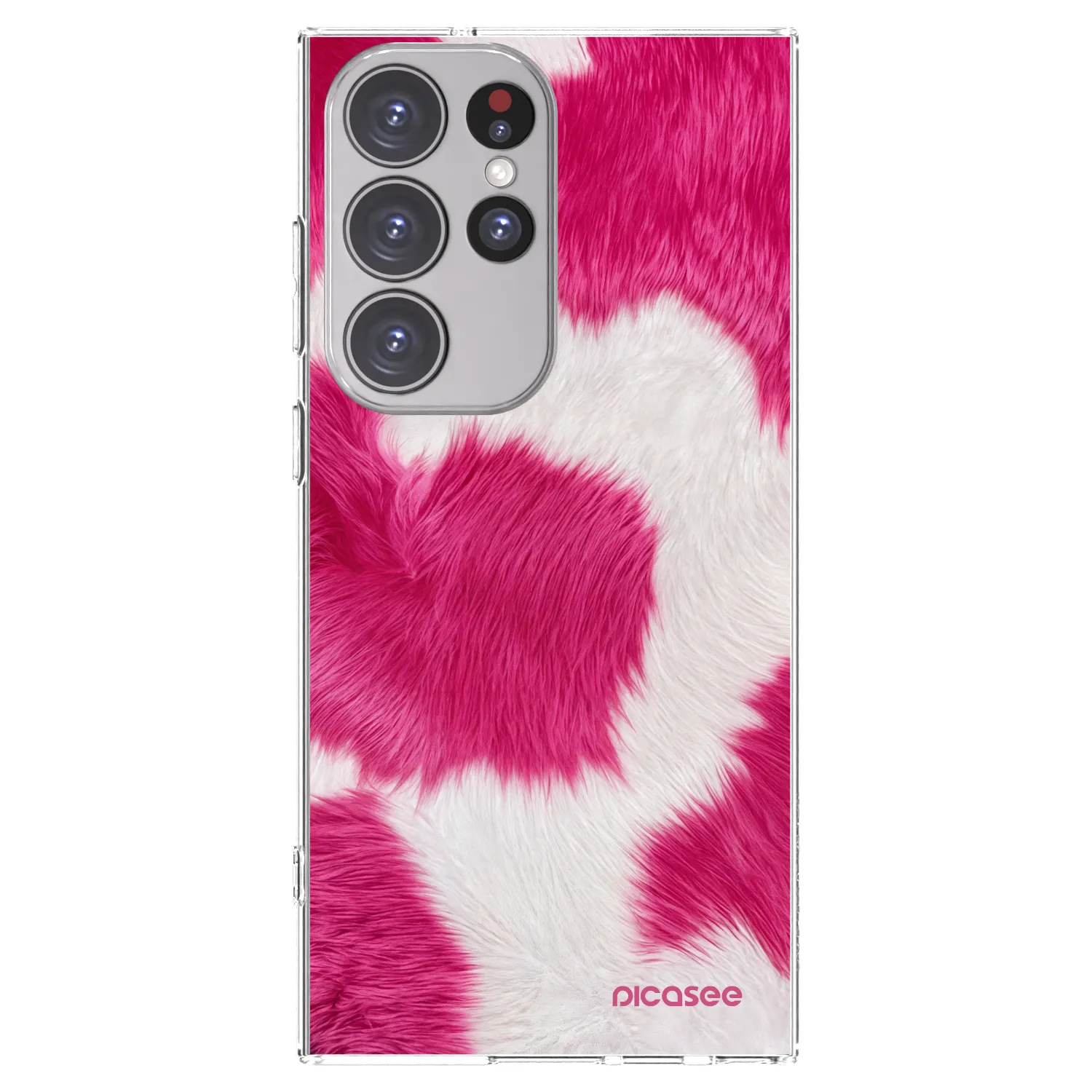 Picasee Samsung Galaxy S23 Ultra 5G Hülle - Transparentes Silikon - Pink Moo