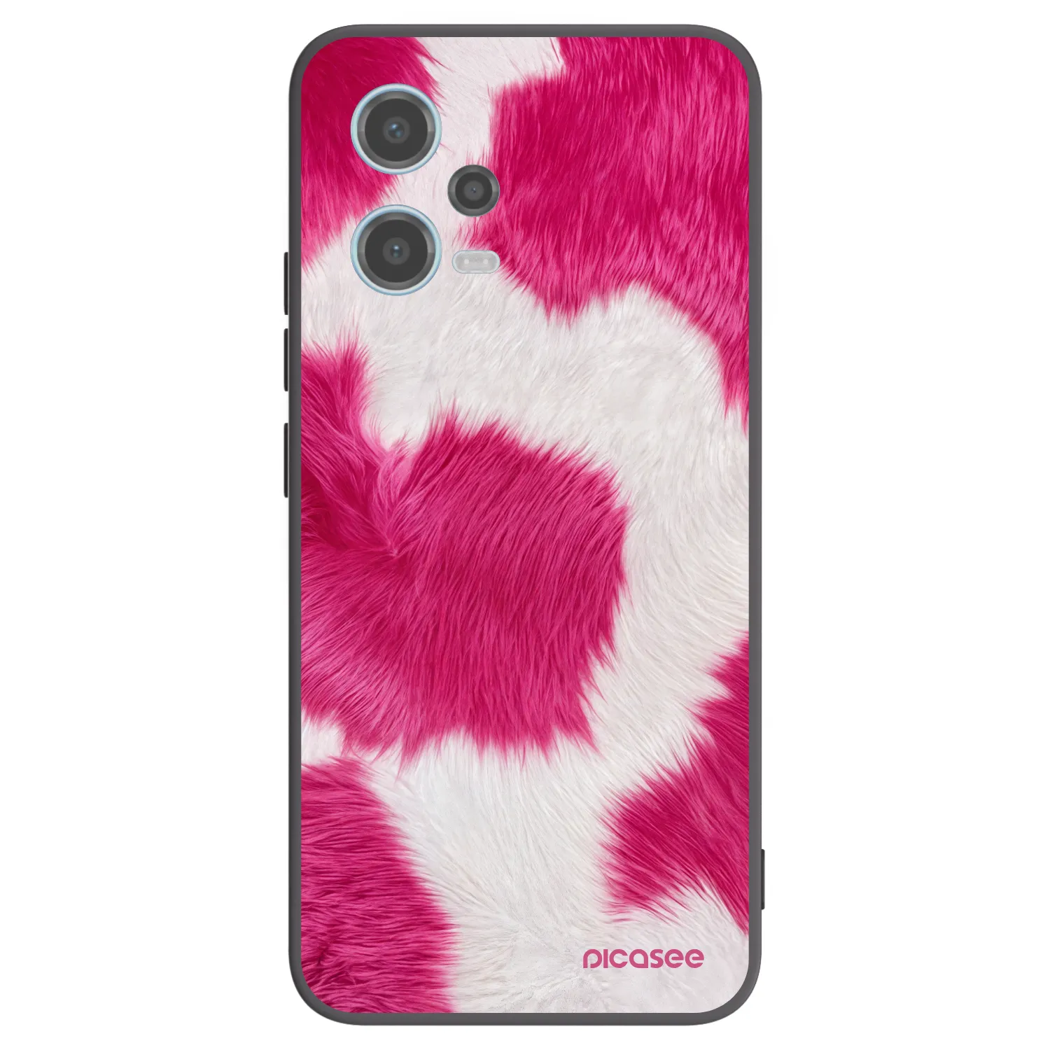 Picasee Xiaomi Redmi Note 12 5G Hülle - Schwarzes Silikon - Pink Moo