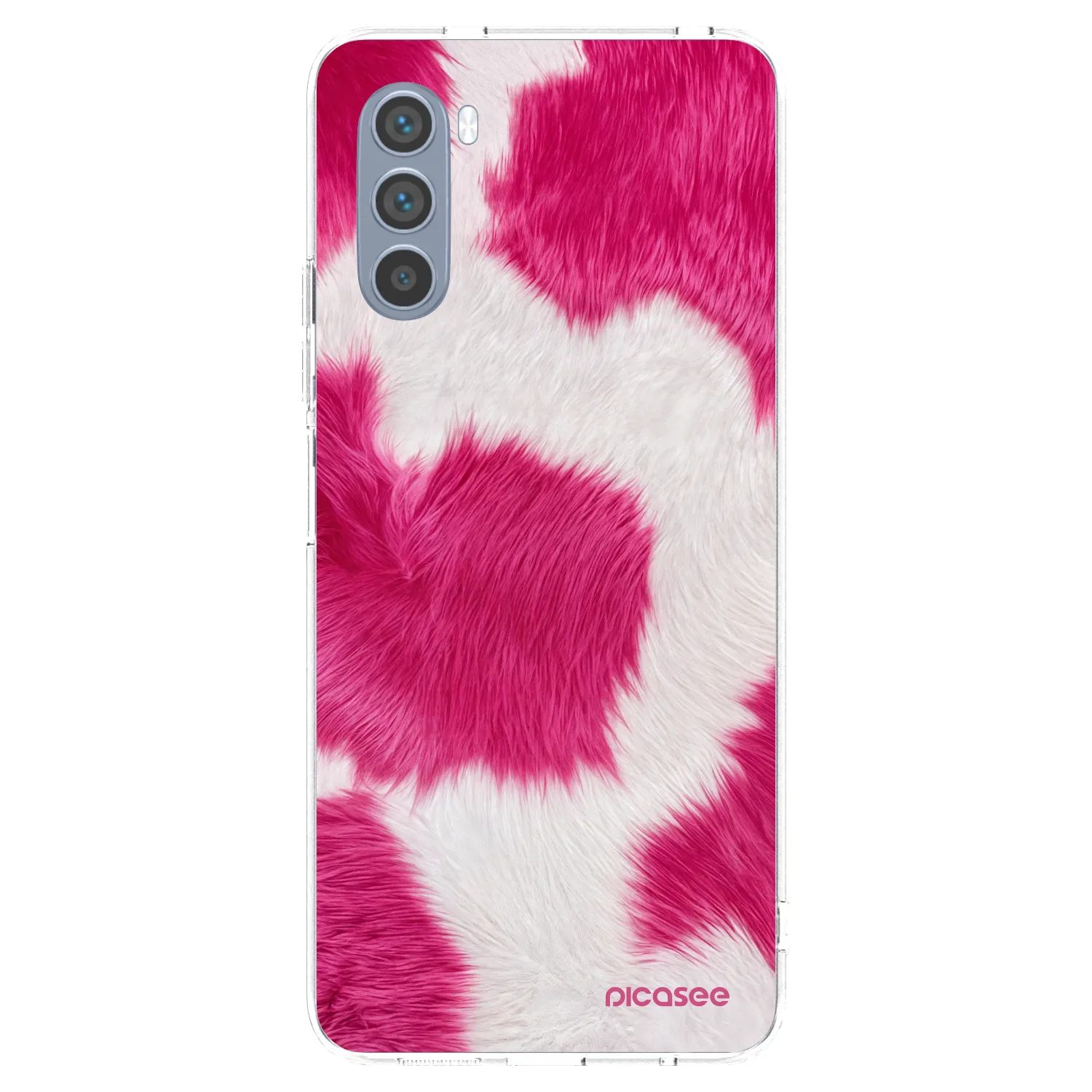 Picasee Motorola Moto G62 Hülle - Transparentes Silikon - Pink Moo