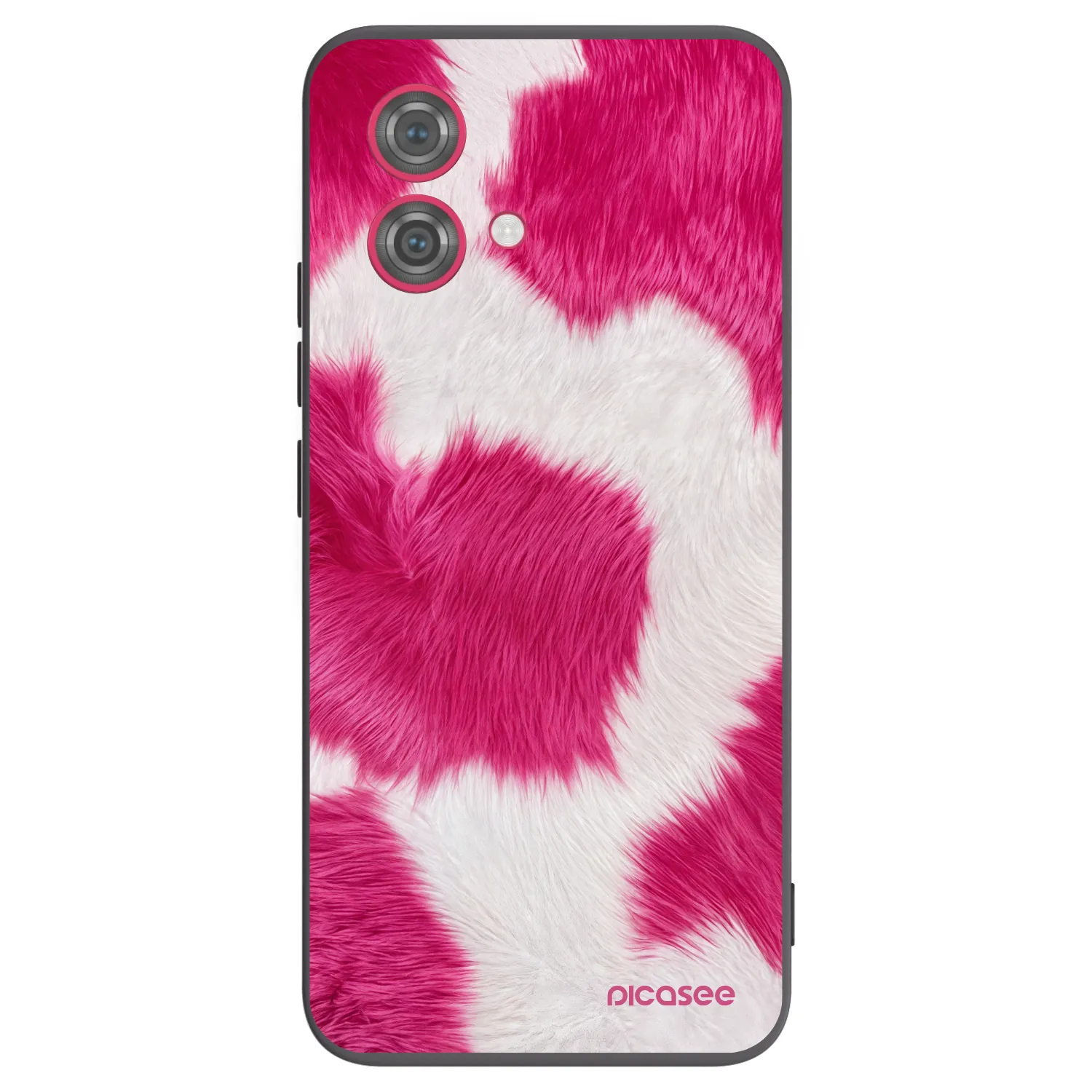 Picasee Motorola Moto G84 5G Hülle - Schwarzes Silikon - Pink Moo