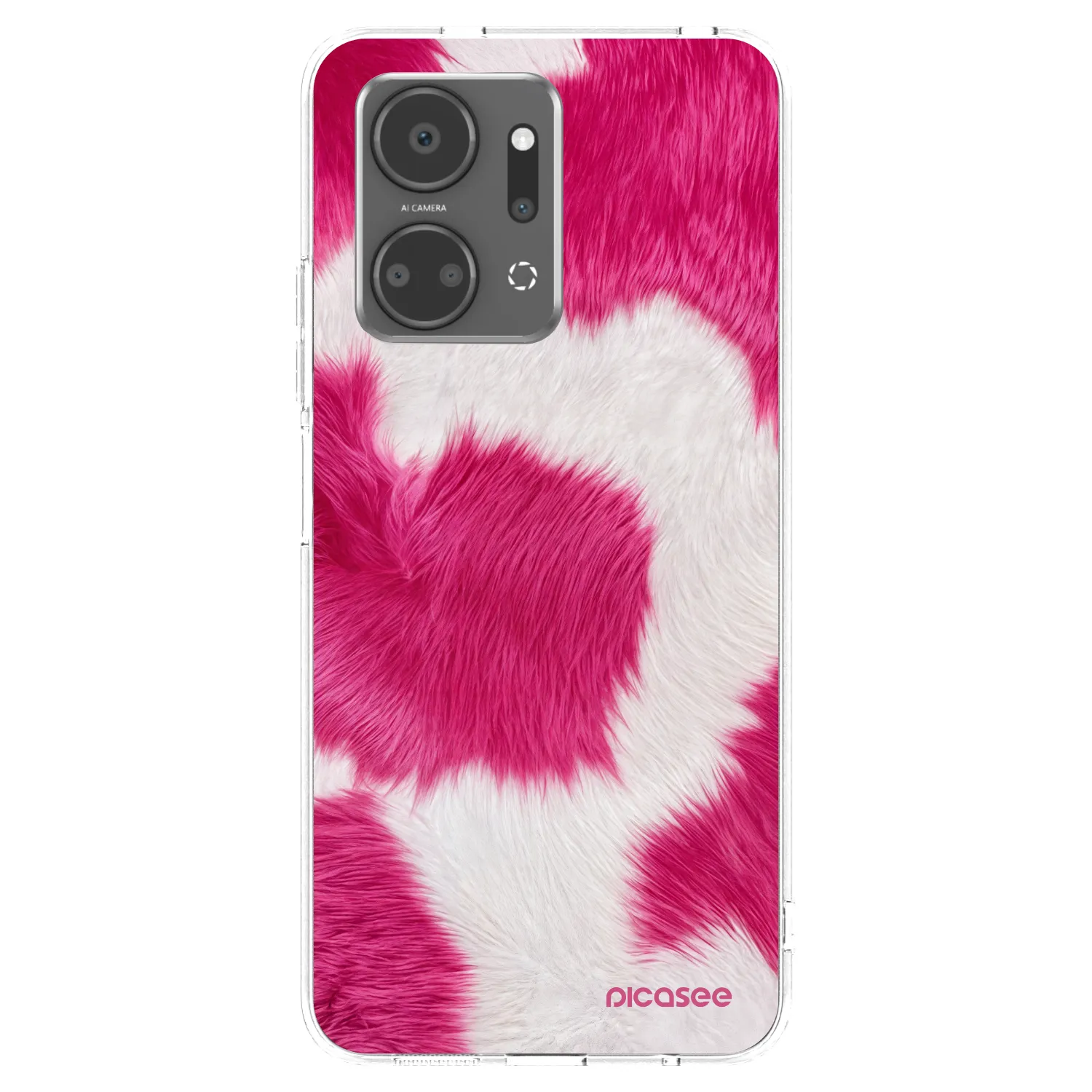 Picasee Honor X7a Hülle - Transparentes Silikon - Pink Moo