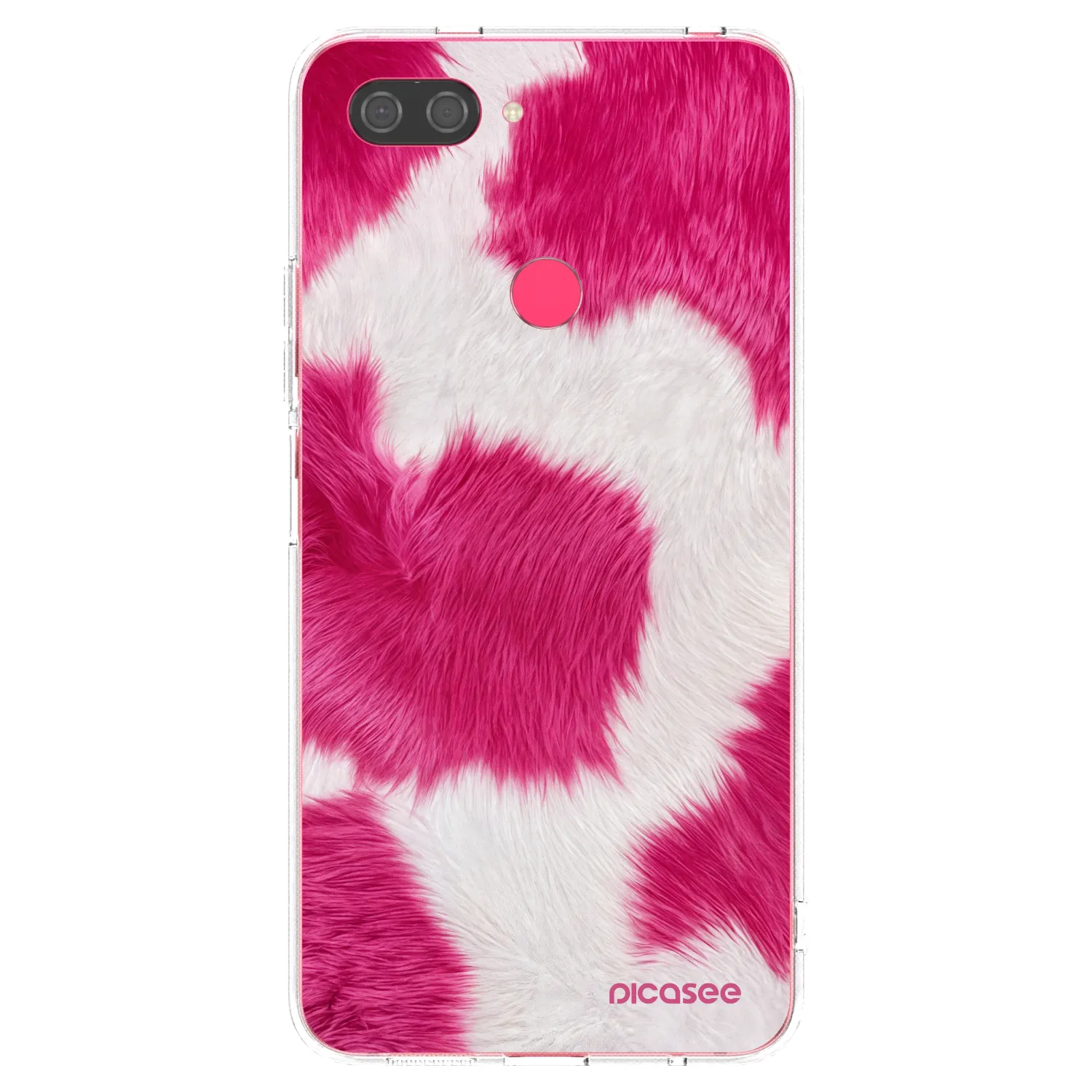 Picasee Xiaomi Mi 8 Lite Hülle - Transparentes Silikon - Pink Moo