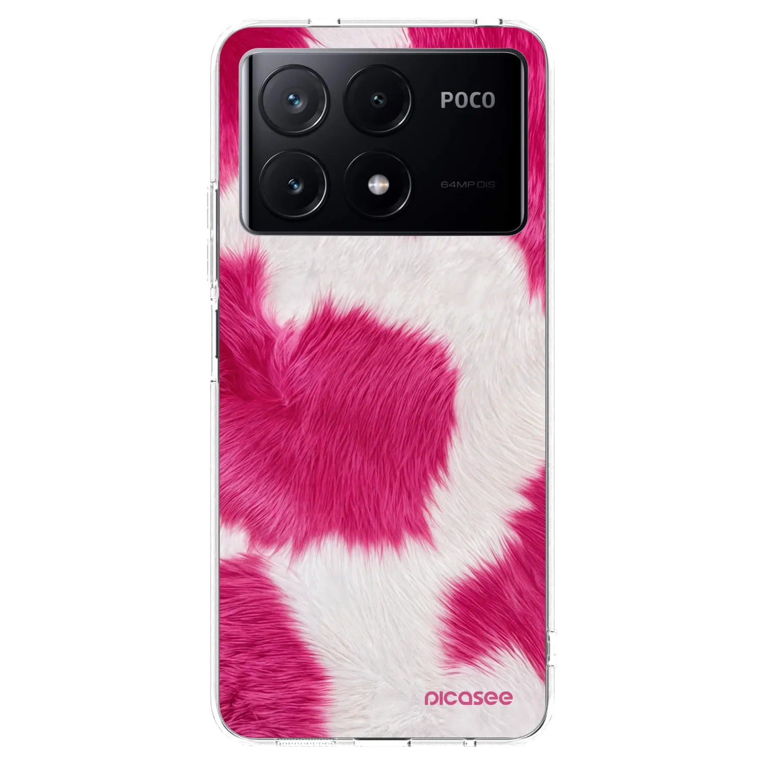 Picasee Xiaomi Poco X6 Pro Hülle - Transparentes Silikon - Pink Moo