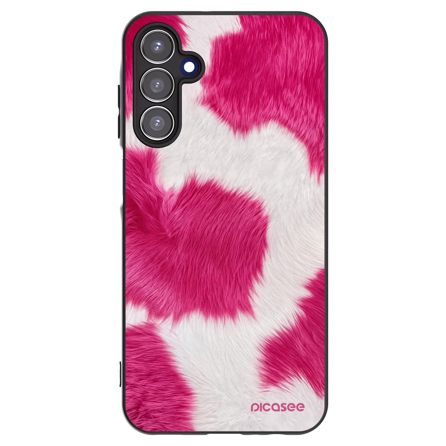 Picasee Samsung Galaxy A15 A156B 5G Hülle - Schwarzes Silikon - Pink Moo
