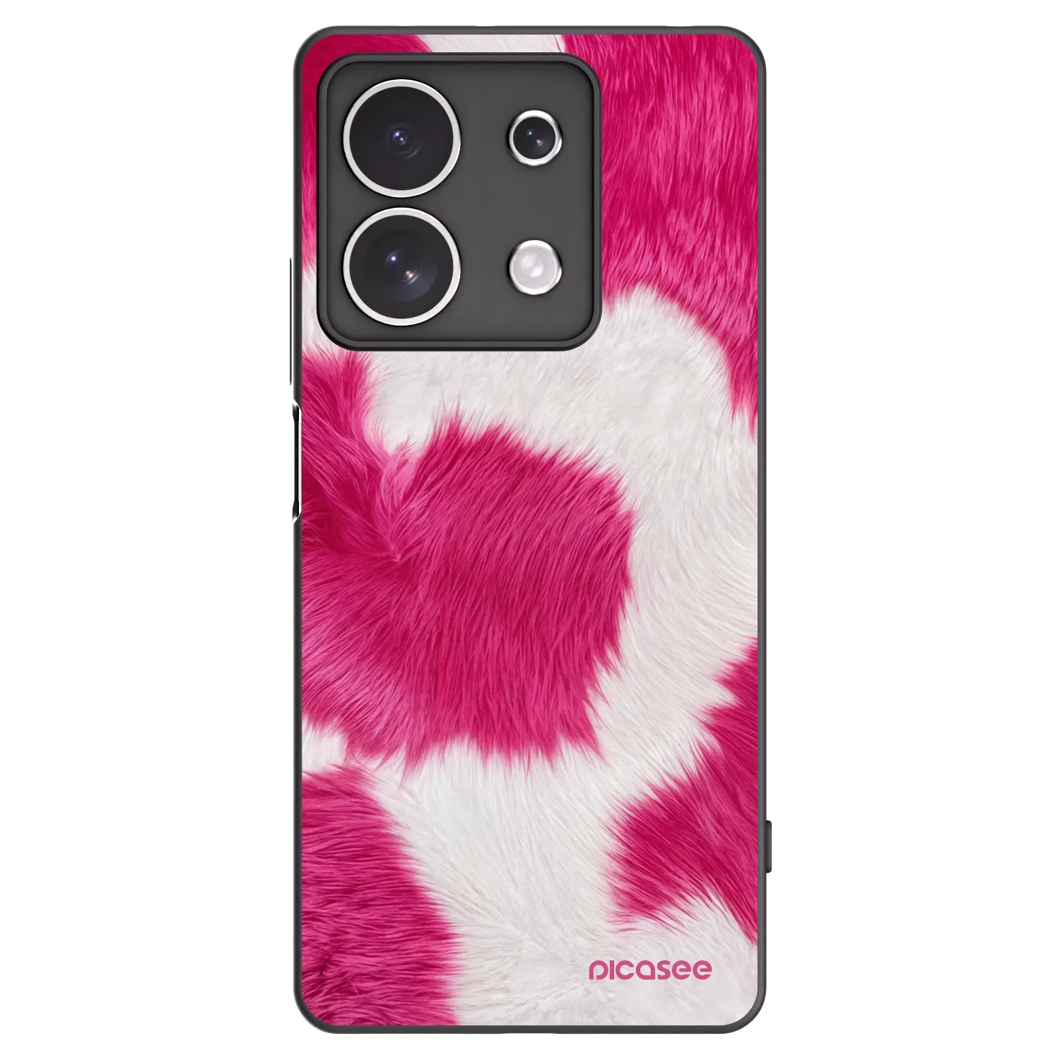 Picasee Xiaomi Redmi Note 13 4G Hülle - Schwarzes Silikon - Pink Moo