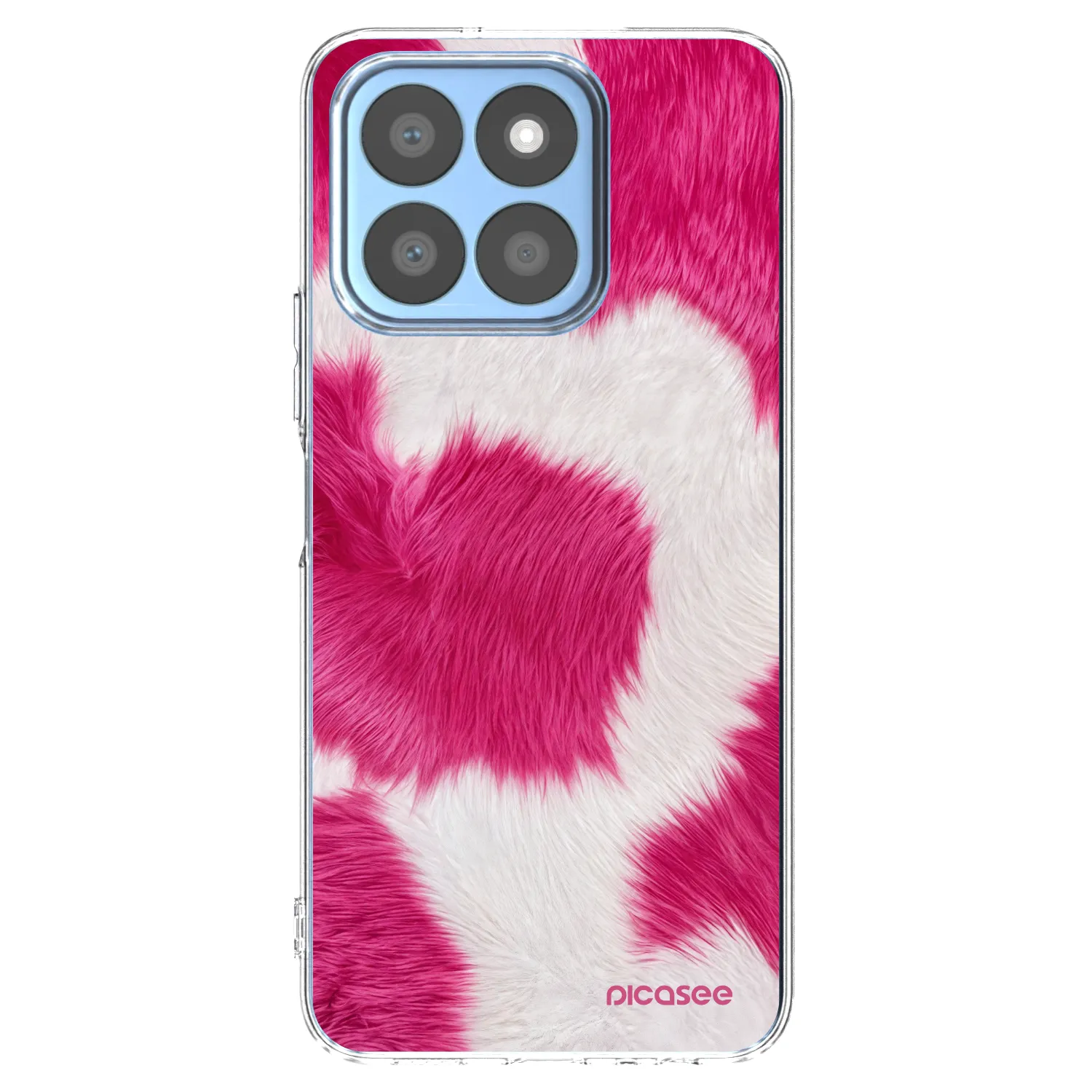 Picasee Honor X8b Hülle - Transparentes Silikon - Pink Moo
