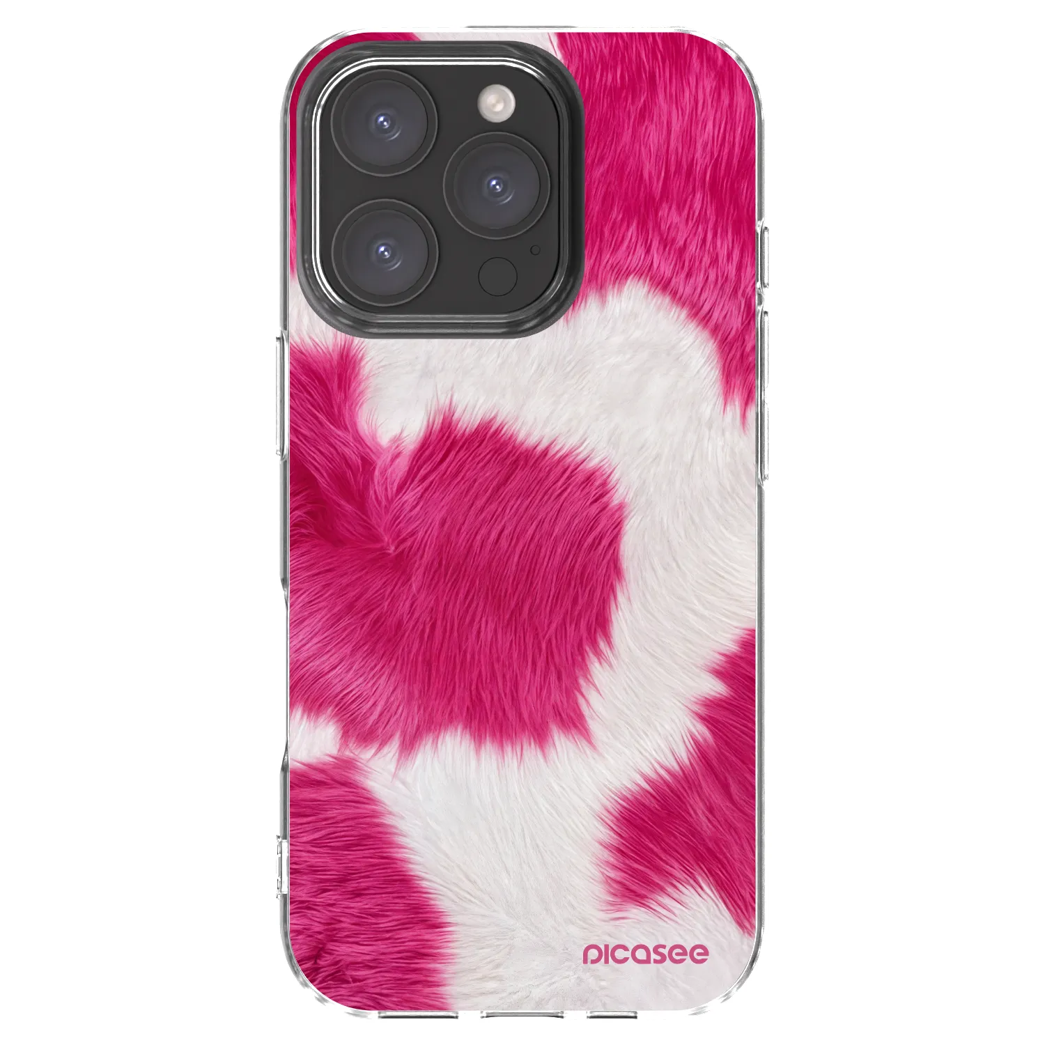 Picasee Apple iPhone 16 Pro Hülle - Transparentes Silikon - Pink Moo