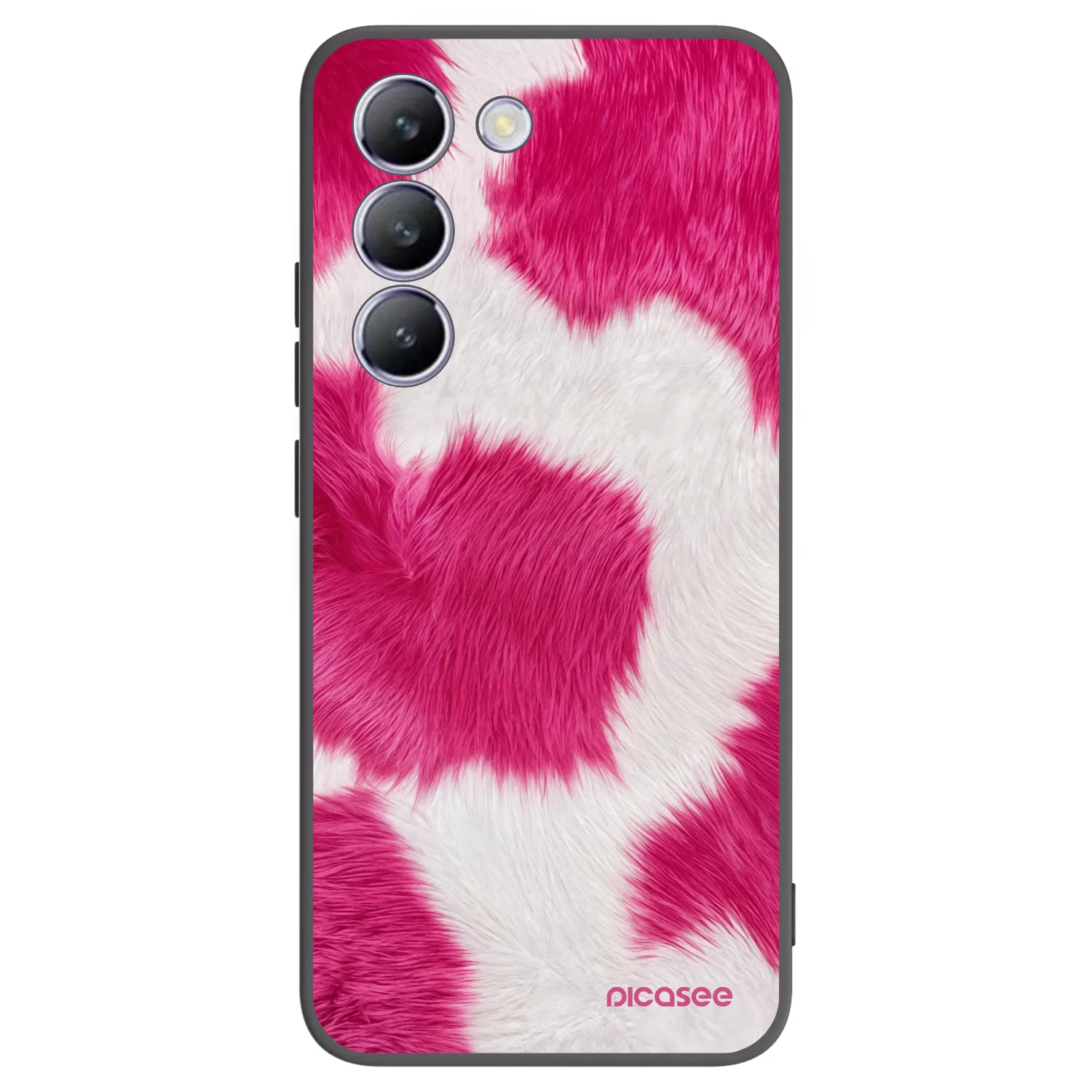 Picasee Vivo V40 SE 5G Hülle - Schwarzes Silikon - Pink Moo