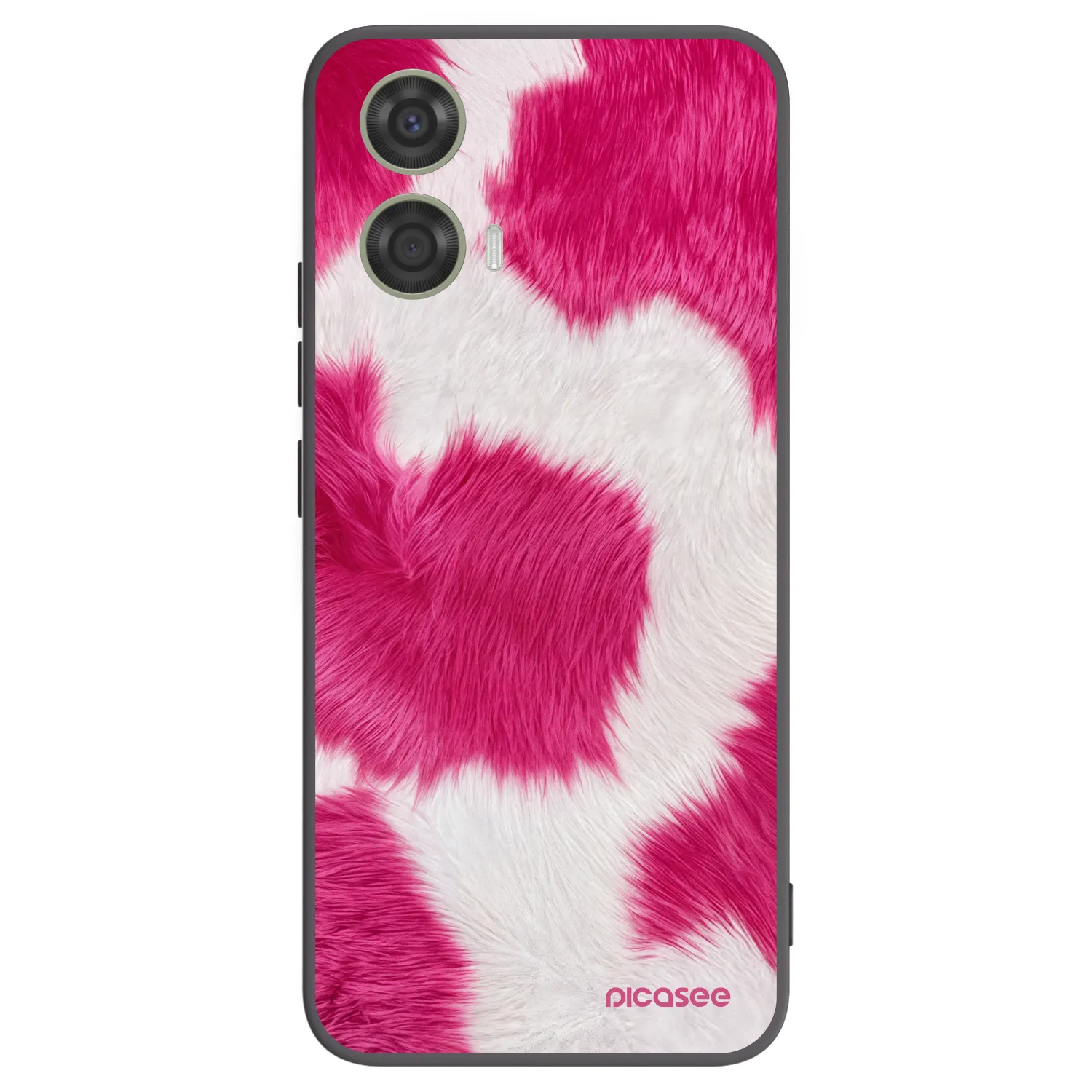 Picasee Motorola Moto G24 Hülle - Schwarzes Silikon - Pink Moo