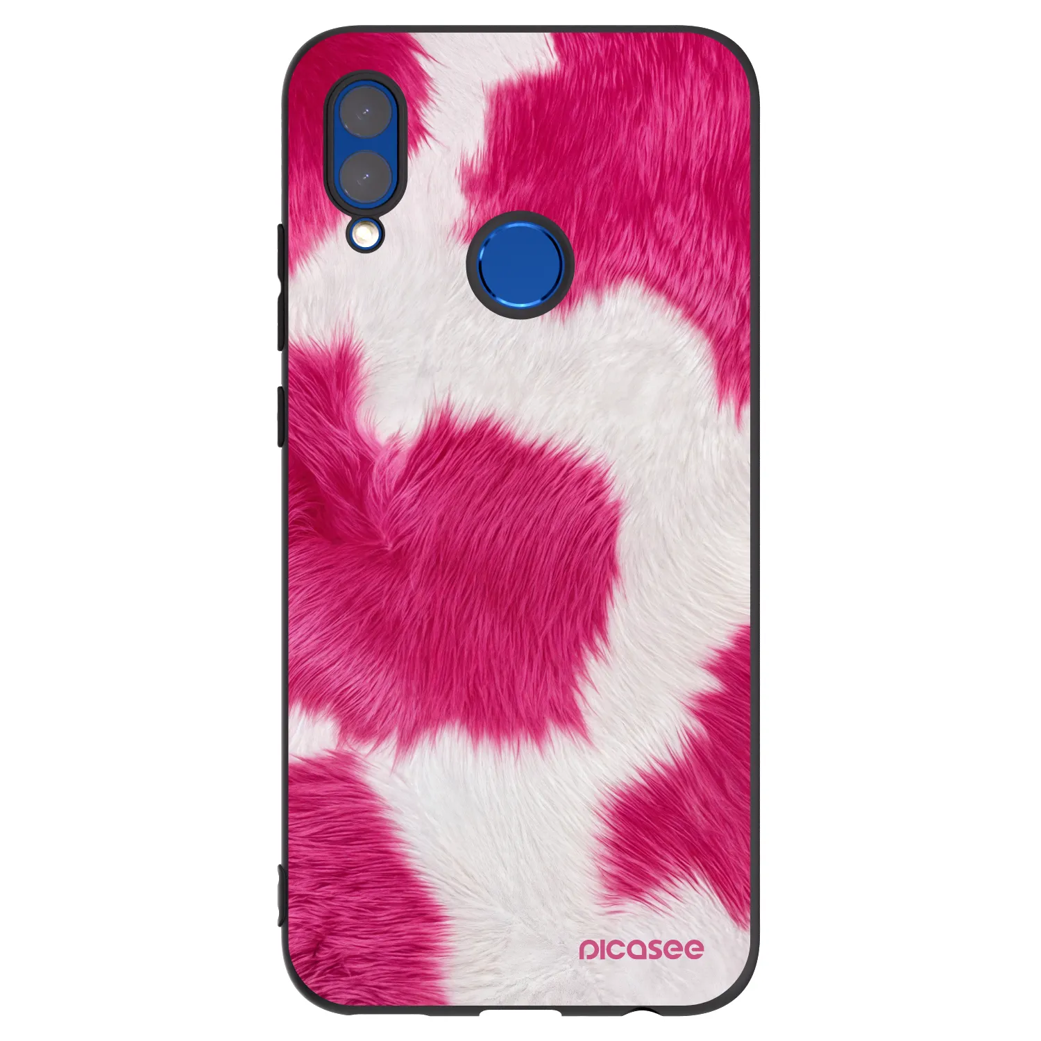 Picasee Huawei P Smart 2019 Hülle - Schwarzes Silikon - Pink Moo