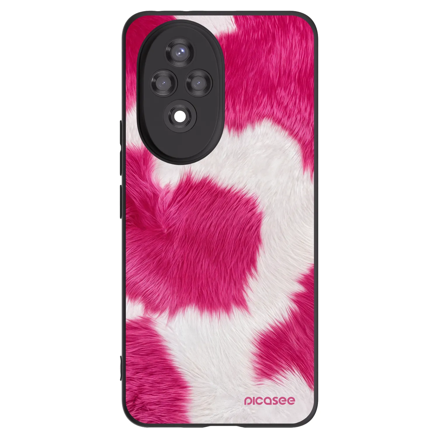 Picasee Honor 200 Pro 5G Hülle - Schwarzes Silikon - Pink Moo