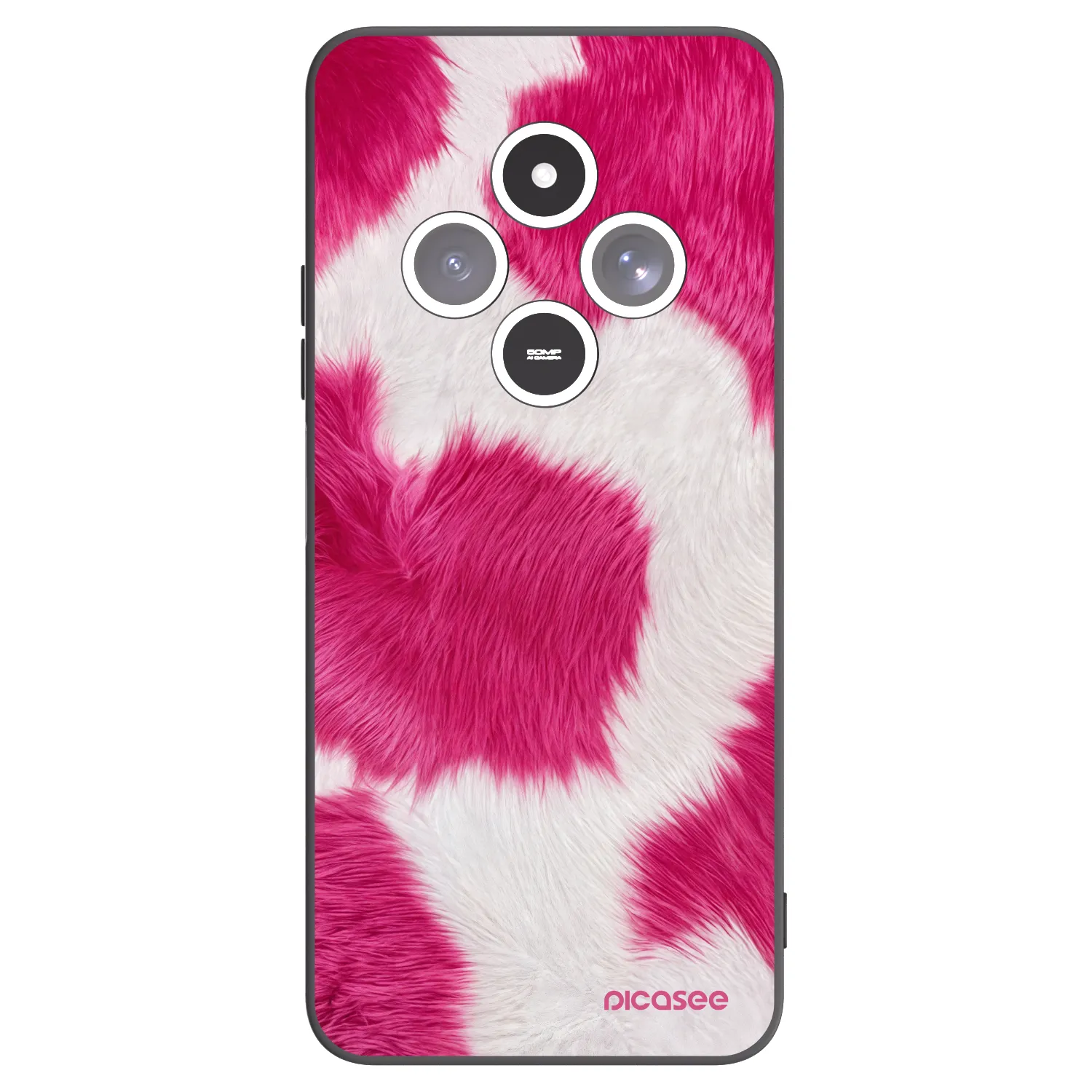 Picasee Xiaomi Redmi 14C Hülle - Schwarzes Silikon - Pink Moo